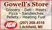 We are your local Shurfine supermarket. Whether you're shopping for everything on your grocery list or just need a few specialty items, Gowell's Store will meet your needs.