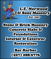 L.E. Norwood & Sons has been offering top quality masonry & concrete products and services to the Down East region of Maine for over 60 years.